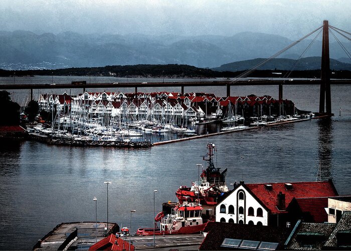 Stavanger Greeting Card featuring the photograph Stavanger Harbor by Jim Hill