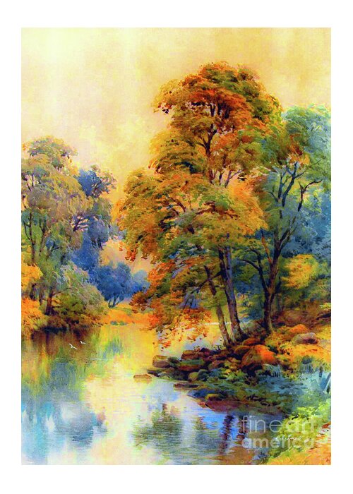 Landscape Greeting Card featuring the painting Steeped in Serenity by Jane Small