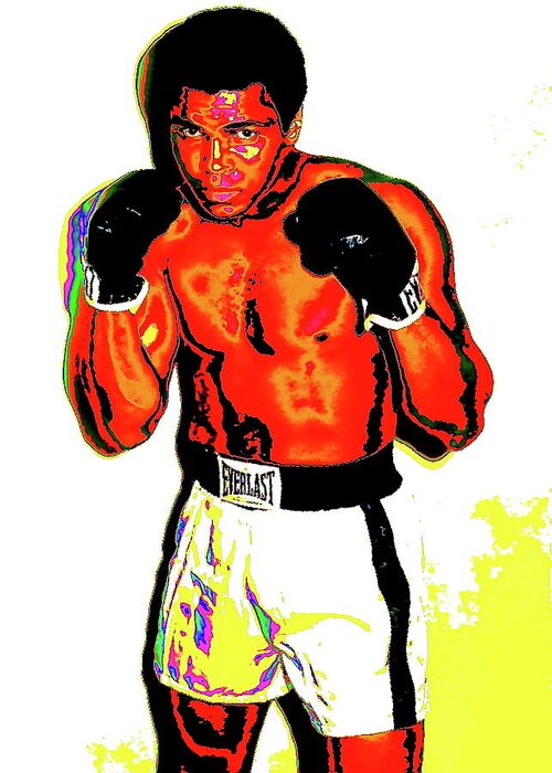 Ali Greeting Card featuring the digital art Sting Like a Bee by Larry Beat