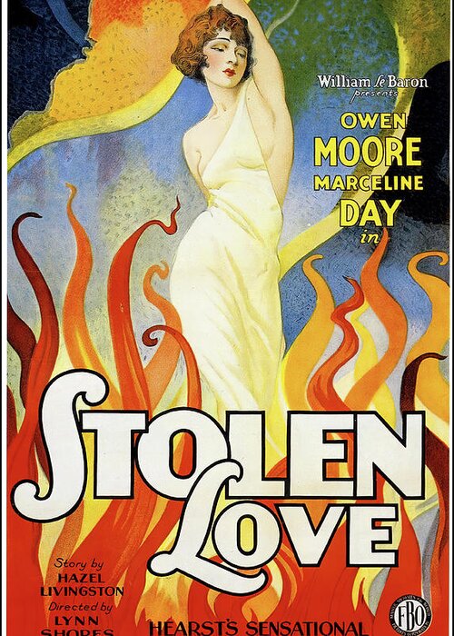 Stolen Greeting Card featuring the mixed media ''Stolen Love'', 1928 by Movie World Posters