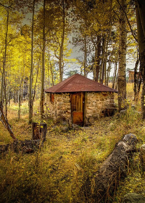 Colorado Greeting Card featuring the photograph Stone Hut by Kevin Schwalbe
