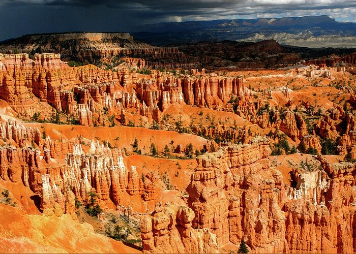 Bryce Greeting Card featuring the photograph Distant Thunder - Bryce Canyon National Park. Utah by Earth And Spirit
