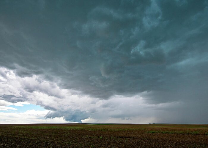 Storm Greeting Card featuring the photograph Storm over the Plains by Wesley Aston