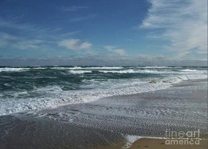 Salisbury Beach Greeting Card featuring the photograph Stormy Days by Eunice Miller