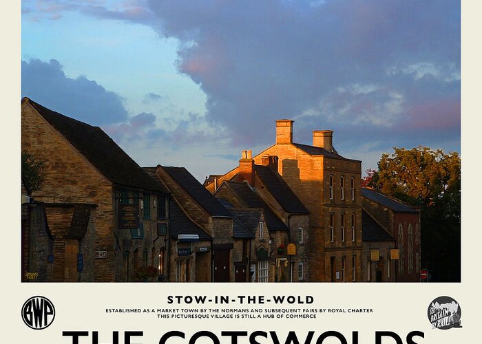 Stow-in-the-wold Greeting Card featuring the photograph Stow Cream Railway Poster by Brian Watt