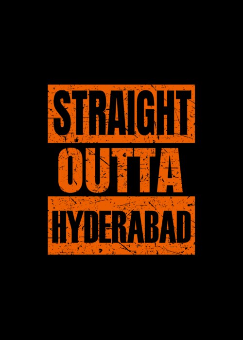 Sunrisers Hyderabad Greeting Card featuring the digital art Straight Outta Hyderabad by Jojosi Monetta