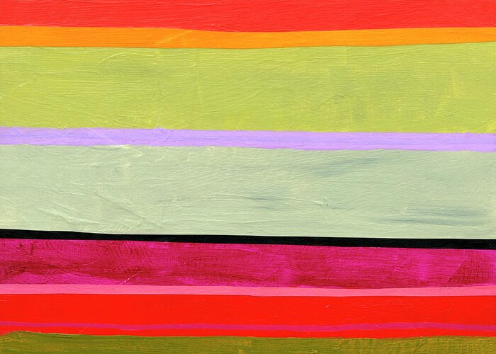 Abstract Art Greeting Card featuring the painting Stripe Study #4 by Jane Davies