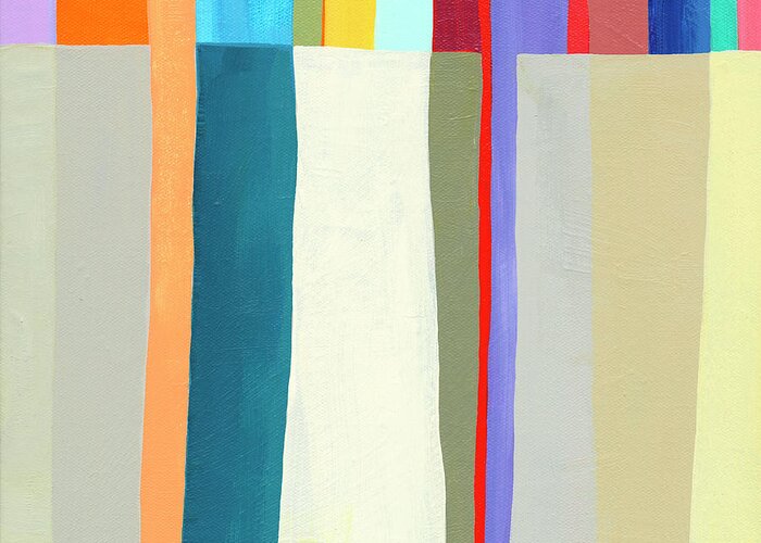 Abstract Art Greeting Card featuring the painting Stripe Study #9 by Jane Davies