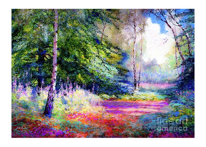 Landscape Greeting Card featuring the painting Sublime Summer by Jane Small