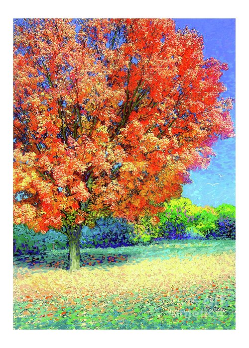 Landscape Greeting Card featuring the painting Sugar Maple Sunshine by Jane Small