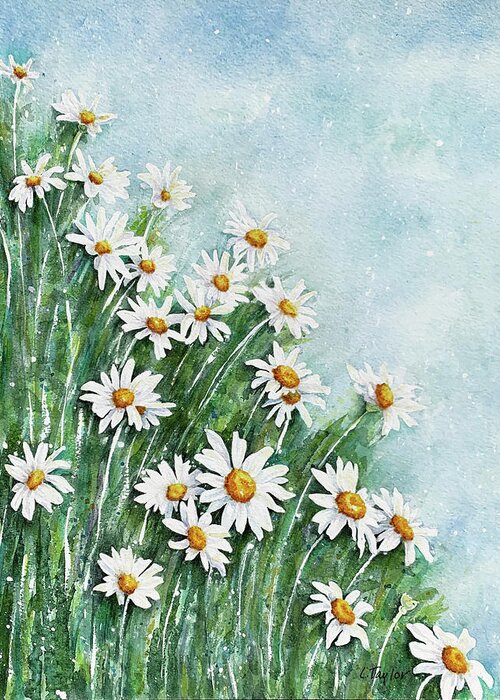 Daisies Greeting Card featuring the painting Summer Breeze by Lori Taylor