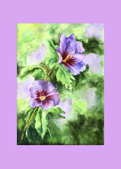 Art - Watercolor Greeting Card featuring the painting Summer Glory Watercolour on Paper by Sher Nasser