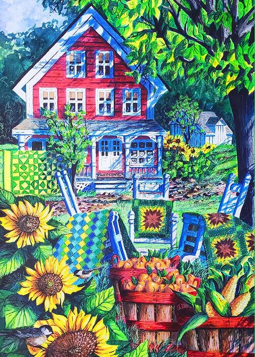 Summer Greeting Card featuring the painting Summer Joy by Diane Phalen