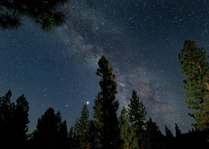 Milky Way Greeting Card featuring the photograph Summer Nights by Randy Robbins