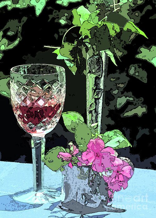 Wine Greeting Card featuring the photograph Summer Still Life by Geoff Crego