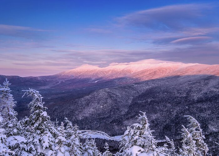 Highland Center Greeting Card featuring the photograph Summit Views, Winter On Mt. Avalon by Jeff Sinon
