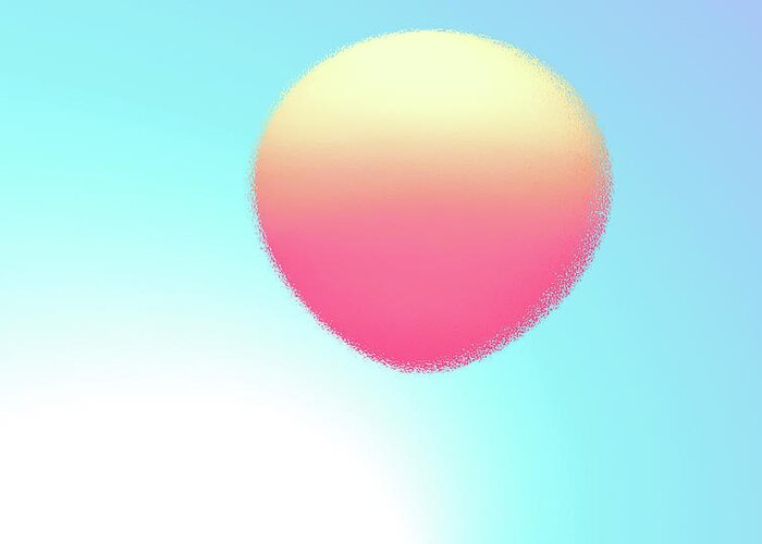 Sun Greeting Card featuring the digital art Sun Balloon by Kathleen Illes