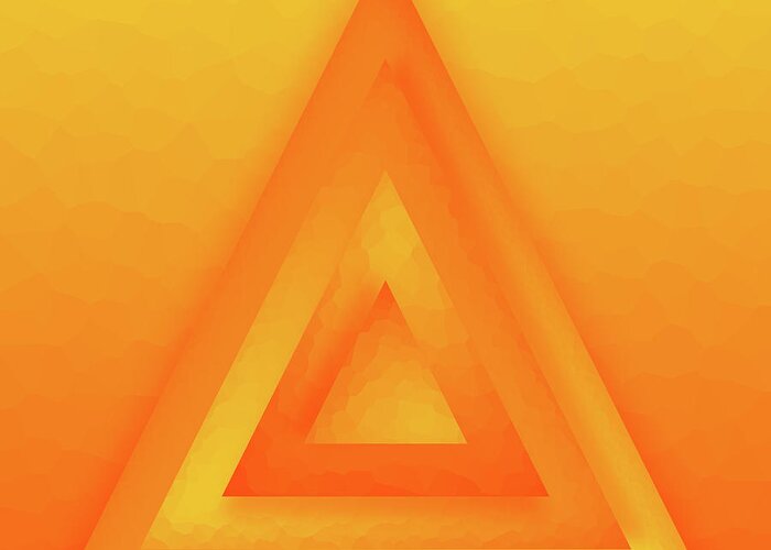 Abstract Greeting Card featuring the digital art Sun Pyramid by Liquid Eye