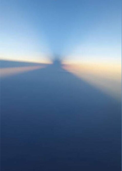 All Greeting Card featuring the digital art Sun Rays from a Plane 2 KN44 by Art Inspirity