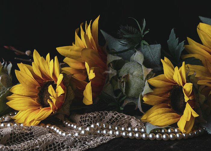 Sunflowers Greeting Card featuring the photograph Sunflowers by Holly Ross