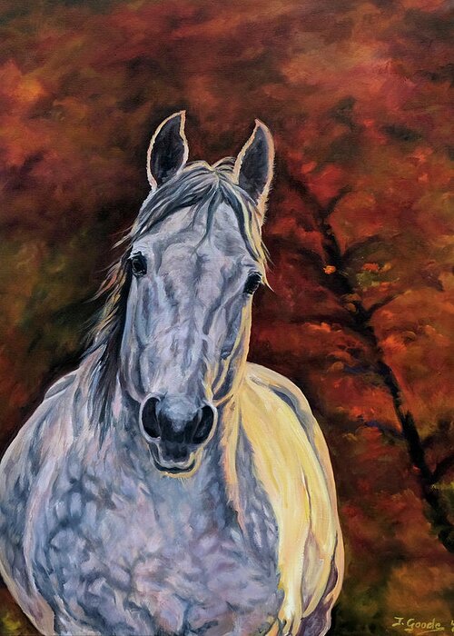 Quarter Horse Greeting Card featuring the painting Sunny by Jana Goode