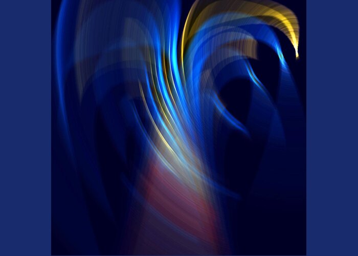 Abstract Art Greeting Card featuring the digital art Sunray Blues by Ronald Mills