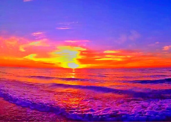 Sunrise Greeting Card featuring the photograph Sunrise Beach 1 by Rip Read