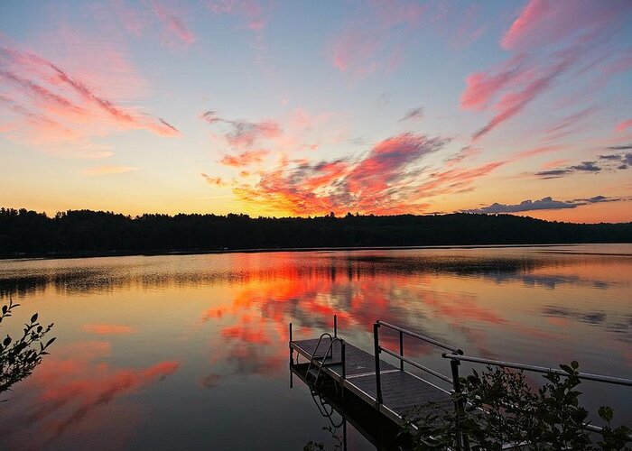Norway Greeting Card featuring the photograph Sunrise - Lake Pennessewassee, Maine by Steven Ralser