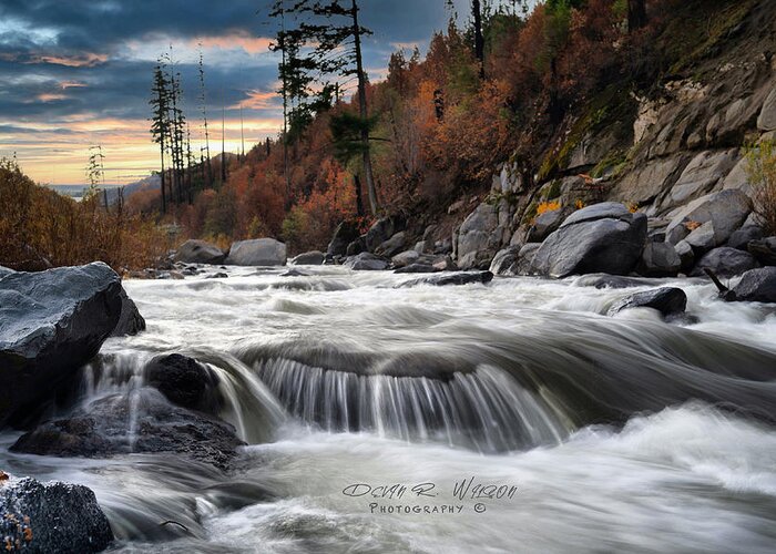 Sunrise Greeting Card featuring the photograph Sunrise Rapids by Devin Wilson