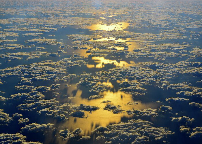 Cloud Greeting Card featuring the photograph Sunset at 30,000ft by Chris Smith