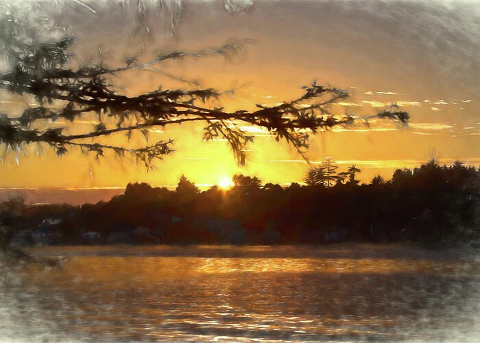 Sunset Greeting Card featuring the photograph Sunset at Devil's Lake by Loyd Towe Photography