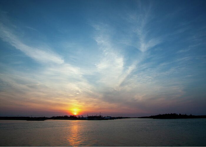 Lewes Delaware Greeting Card featuring the photograph Sunset At Lewes by Karol Livote
