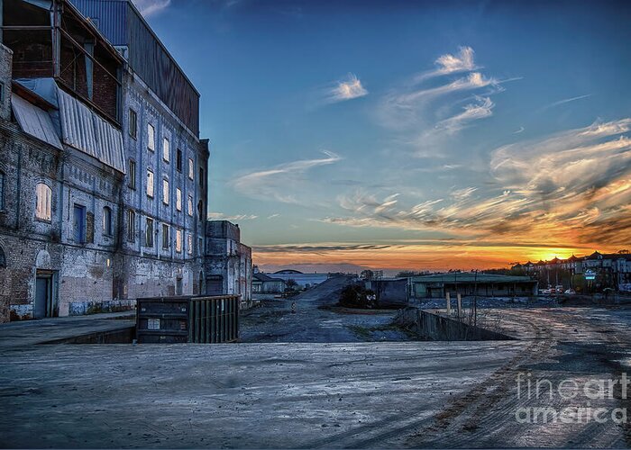 General Mills Greeting Card featuring the photograph Sunset at the Old General Mills by Shelia Hunt