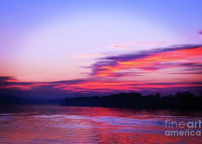 Harmony Greeting Card featuring the photograph Sunset Harmony Lines by Leonida Arte