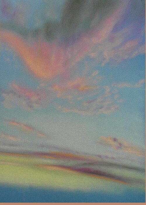 Pastel Greeting Card featuring the pastel Sunset Impressions by Michele Myers