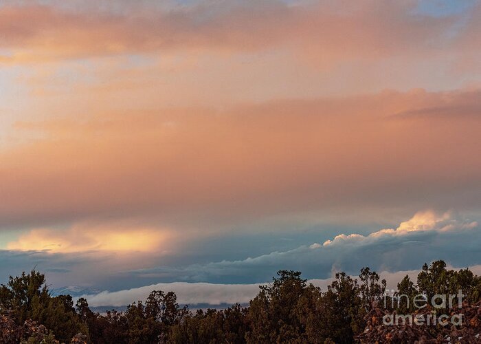 Natanson Greeting Card featuring the photograph Sunset Jemez View by Steven Natanson