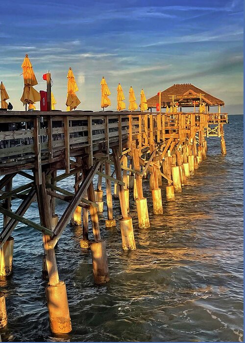 Pier Greeting Card featuring the photograph Sunset on the Pier by George Taylor