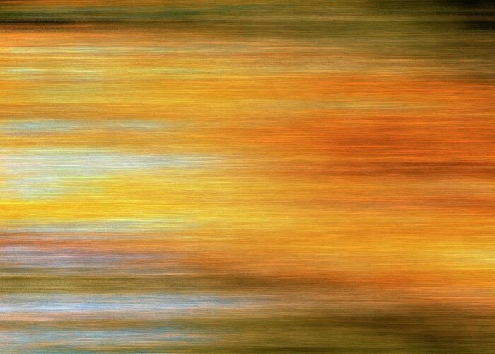 Abstract Greeting Card featuring the photograph Sunset over the lake by Al Fio Bonina