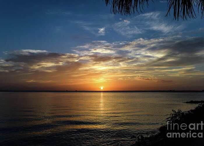 Sunset Greeting Card featuring the photograph Sunset Reflection on the Water by Beachtown Views