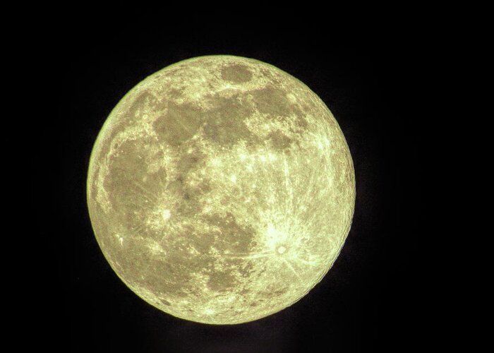 Home Greeting Card featuring the photograph Super Moon - April 7, 2020 by Jeff Iverson