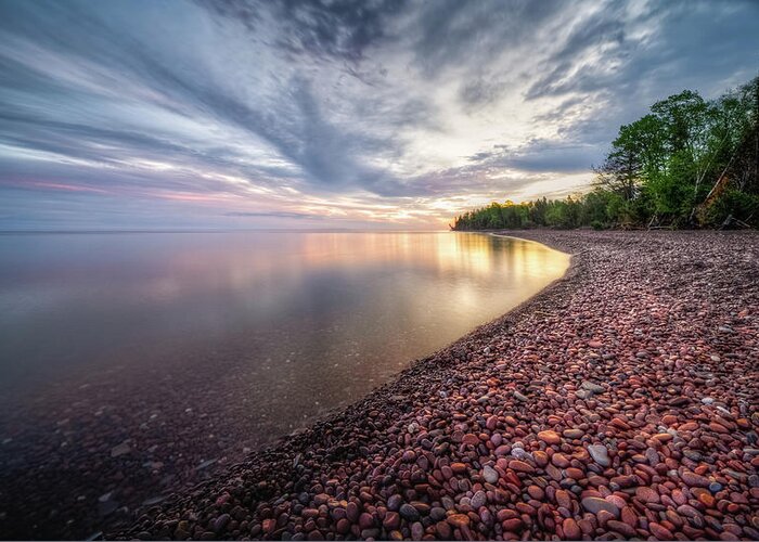Lake Superior Greeting Card featuring the photograph Superior Shoreline by Brad Bellisle
