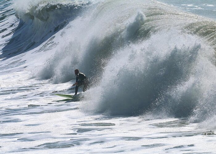 Ocean Waves Greeting Card featuring the photograph Surfing Santa Cruz #4 by Carla Brennan