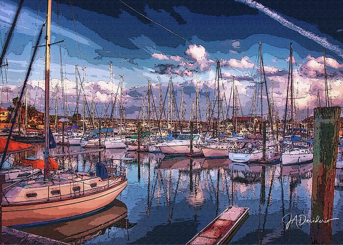 St Augustine Greeting Card featuring the photograph Surreal Ships at Rest by Joseph Desiderio