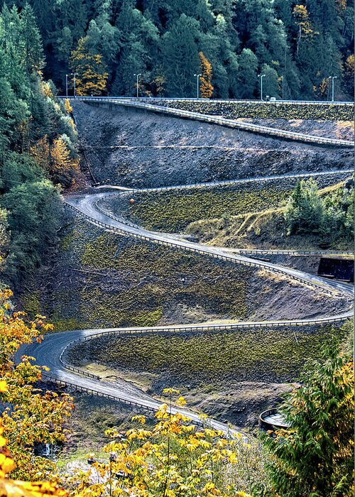 Switchbacks Greeting Card featuring the photograph Switchback Road by Cathy Anderson