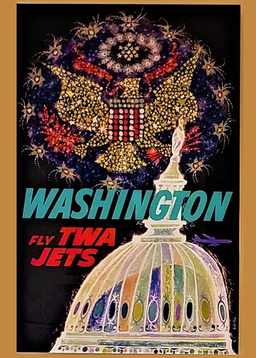 Washington Dc Greeting Card featuring the photograph T W A Washington by Rob Hans