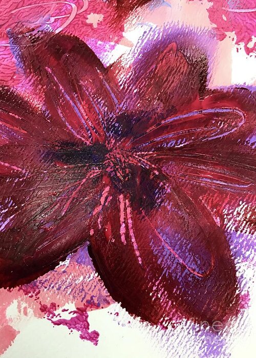 Julie-hoyle-art Greeting Card featuring the mixed media Take Heart by Julie Hoyle