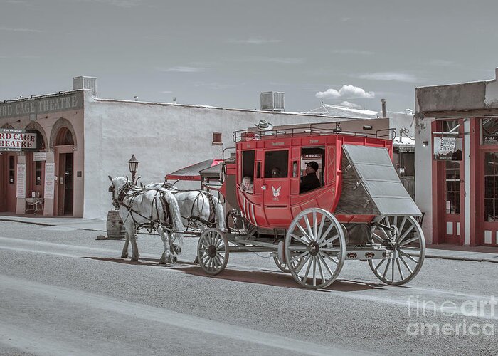Tombstone Greeting Card featuring the photograph Taking a ride by Darrell Foster