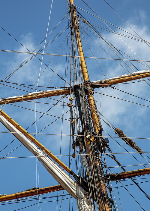 Tall Ship Mast Greeting Card featuring the photograph Tall Ship Mast by Dale Kincaid