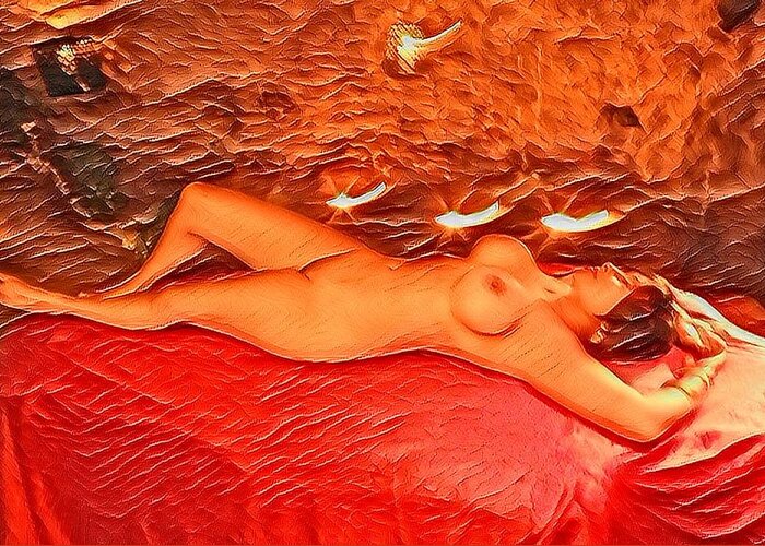 Nude art from Tantrica Greeting Card by Aiysha Saagar