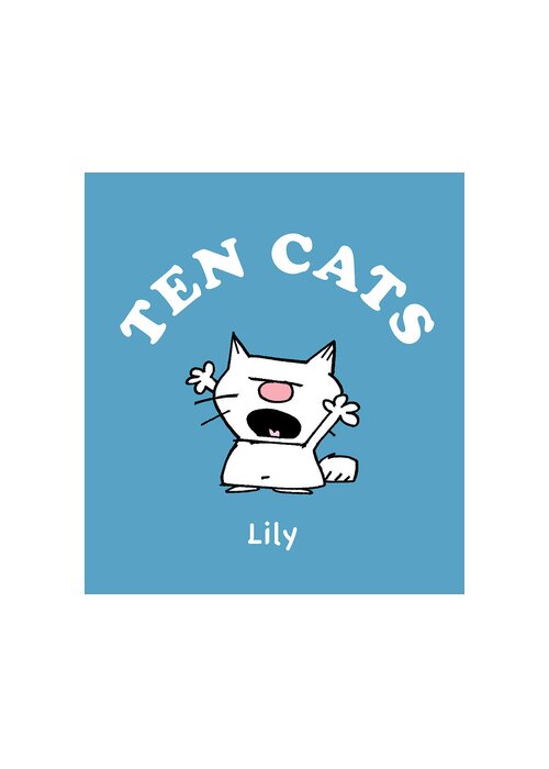 Ten Cats Comic Strip Greeting Card featuring the drawing TEN CATS - Lily by Graham Harrop